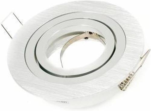 Inbouw spot GU10 aluminium rond armatuur zilver/zilver