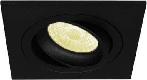 Inbouwspot Andy met Philips HUE White - Voor binnen / woonkamer / keuken / slaapkamer - spotje - Zwart - vierkant - IP20 - GU10 - Buitendiameter: 93MM - boorgat: 78-86MM - min. Inbouwdiepte: 70MM