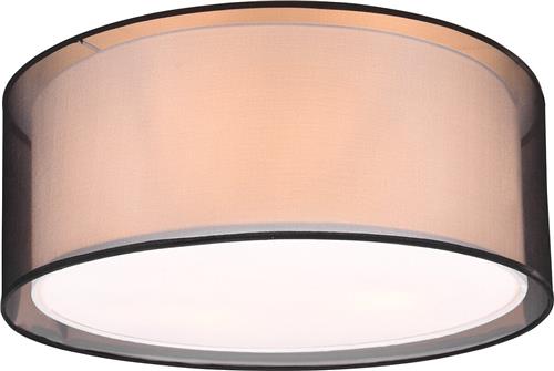 LED Plafondlamp - Plafondverlichting - Torna Bidon - E27 Fitting - 1-lichts - Rond - Mat Zwart - Aluminium