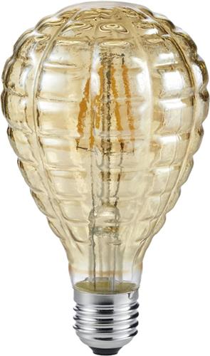 LED Lamp - Filament - Trion Topus - 4W - E27 Fitting - Warm Wit 2700K - Amber - Aluminium