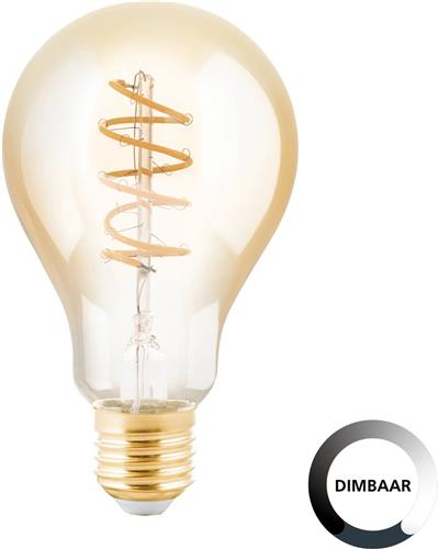 EGLO LED Lamp - E27 - Ø 7,5 cm - A75 - Amber - 2000K - Dimbaar