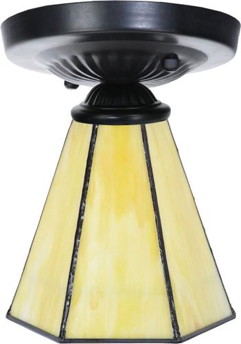 Art Deco Trade - Tiffany plafonnière zwart met Narcissus