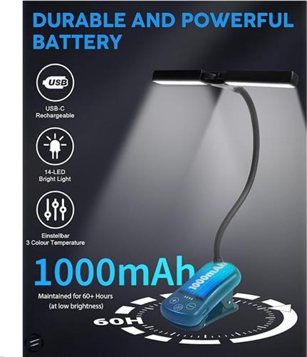 Equivera Pianolamp - LED Pianoverlichting - Leeslampje - Vleugellamp - Perfect voor Piano Orkest - Verschillende Standen