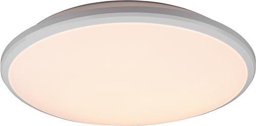 LED Plafondlamp - Plafondverlichting - Trion Lombis - 20.5W - Natuurlijk Wit 4000K - Dimbaar - Rond - Mat Wit - Kunststof