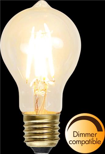 Standaard bol - E27 - 1.6W - Super Warm Wit <2200K - Dimbaar - Filament - Rookglas