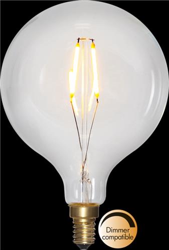 G95 bol - E14 - 1.5W - Super Warm Wit <2200K - Dimbaar - Filament - Helder