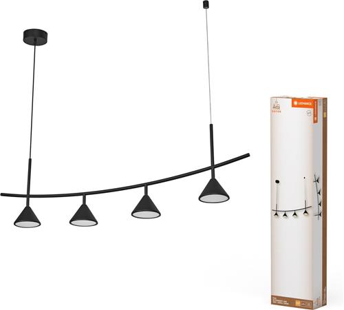 LEDVANCE Decor Fuji 4XPendant Linear 16W 930 Black