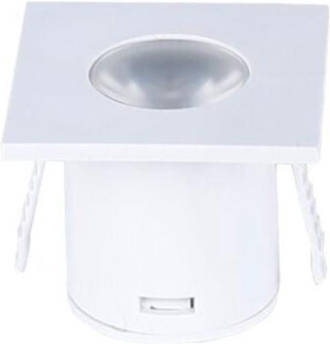 Gebaut -in Mini Spot LED 1W 90 ° Weißes Quadrat - Warm wit licht - Overig - Wit - Wit Chaud 2300K - 3500K - Wit - SILUMEN