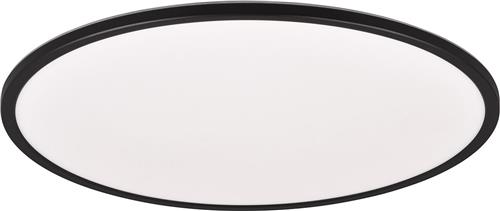 LED Plafondlamp - Torna Skiff - 30W - Aanpasbare Kleur - Dimbaar - Afstandsbediening - Rond - Mat Zwart - Kunststof