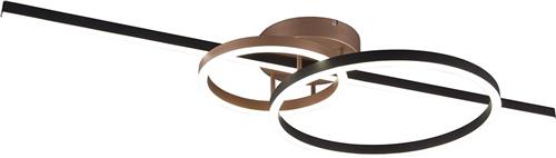 LED Plafondlamp - Trion Atilla - 54W - Aanpasbare kleur - Dimbaar - Zwart - Metaal