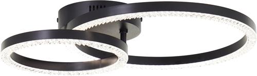 Brilliant Aurelia - Plafondlamp - Crystal LED 18W - 4000K - Zwart