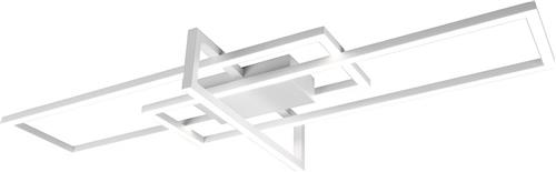 LED Plafondlamp - Plafondverlichting - Torna Salana - 34W - Natuurlijk Wit 4000K - Dimbaar - Rechthoek - Mat Wit - Aluminium