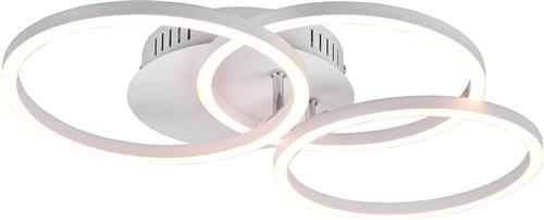 LED Plafondlamp - Plafondverlichting - Trion Corcol - 27W - Aanpasbare Kleur - Rond - Mat Wit - Aluminium