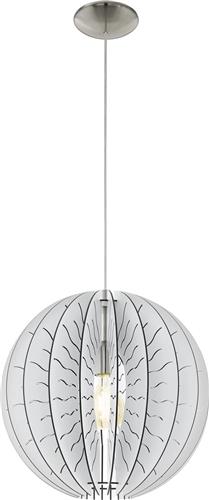 EGLO Fabessa Hanglamp - E27 - Staal;Hout - Wit:Grijs