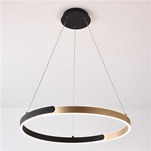 Gouden ronde design hanglamp Ivana - 3-staps dimbaar
