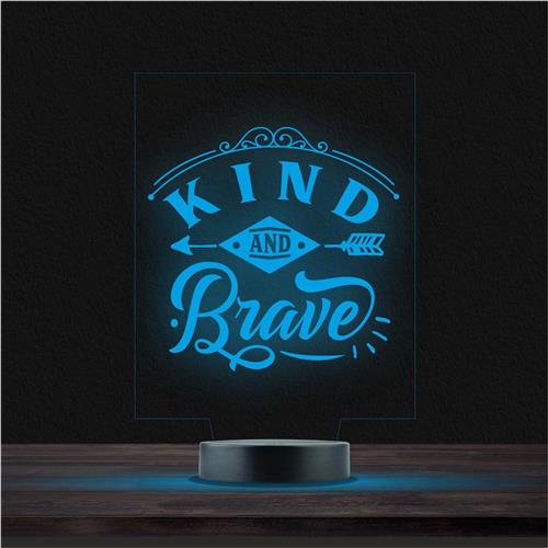 Led Lamp Met Gravering - RGB 7 Kleuren - Kind And Brave