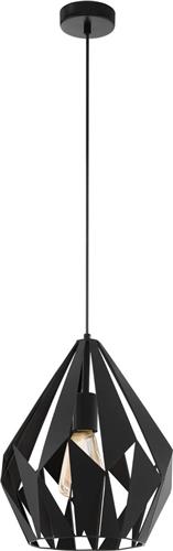 EGLO Carlton 1 Hanglamp - E27 - Ø 31 cm - Zwart