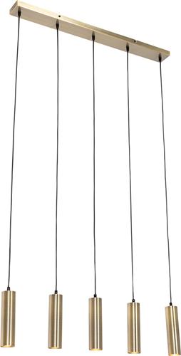 QAZQA jeana - Moderne Hanglamp eettafel - 5 lichts - L 80 cm - Brons - Woonkamer | Slaapkamer | Keuken
