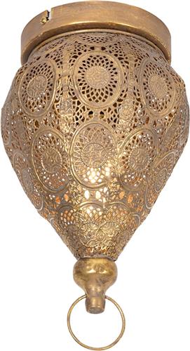 QAZQA mowgli - Oosterse Plafondlamp - 1 lichts - Ø 19 cm - Goud - Woonkamer | Slaapkamer | Keuken