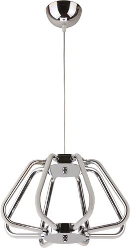 LED Hanglamp - Phoena - Industrieel - 38W - Natuurlijk Wit 4000K - Ovaal - Glans Chroom Aluminium