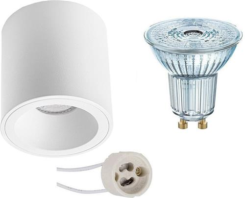 OSRAM - Opbouwspot Set - Parathom PAR16 940 36D - Proma Cliron Pro - GU10 Fitting - Dimbaar - Opbouw Rond - Mat Wit - 3.7W - Natuurlijk Wit 4000K - Verdiept - Ø90mm