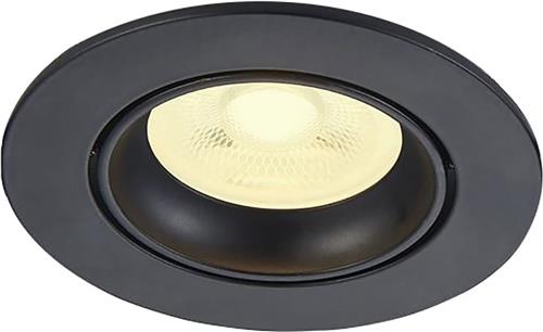 Inbouwspot Menno met Philips HUE White - inbouwspot - Zwart - rond - Voor binnen / woonkamer / keuken / slaapkamer - IP20 - GU10 - Buitendiameter: 85MM - boorgat: 70-76MM - min. Inbouwdiepte: 70MM