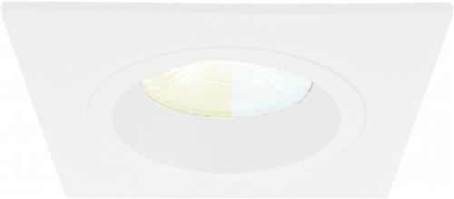 Inbouwspot Wietse met Philips HUE White Ambiance - Voor binnen / woonkamer / keuken / slaapkamer - spot - Wit - vierkant - IP20 - GU10 - Buitendiameter: 93MM - boorgat: 75-81MM - min. Inbouwdiepte: 70MM
