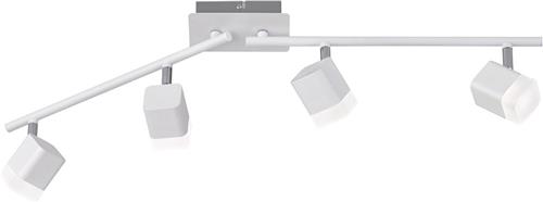 LED Plafondspot - Torna Ribon - 16W - Warm Wit 3000K - 4-lichts - Rechthoek - Mat Wit - Aluminium