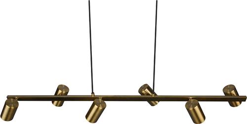 LED Hanglamp - Torna Milona - GU10 Fitting - 6-lichts - Rond - Mat Goud - Aluminium