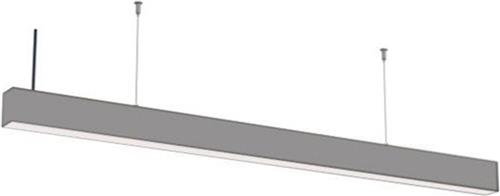 LED 120 cm 40W lineaire suspensie Interconnectable grijs - Wit licht - Aluminium - Grijs - Gris - SILUMEN