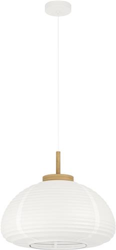 EGLO Summerhill Hanglamp - E27 - Ø 55 cm - Wit/Bruin - Papier