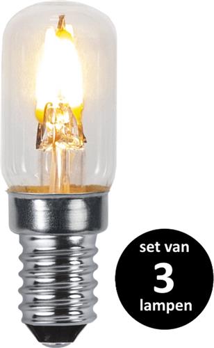 Star Trading LED Kogel Lamp lichtbron - E14 - Niet dimbaar - Super Warm Wit <2200K - 0.3 Watt - vervangt 3W Halogeen  - set van 3