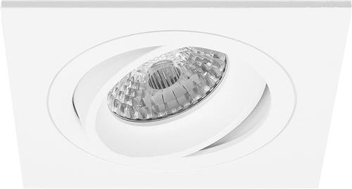 Spot Armatuur GU10 - Proma Borny Pro - GU10 Inbouwspot - Vierkant - Wit - Aluminium - Kantelbaar - 92mm