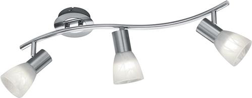 LED Plafondspot - Trion Levino - E14 Fitting - Warm Wit 3000K - 3-lichts - Rechthoek - Mat Nikkel - Aluminium
