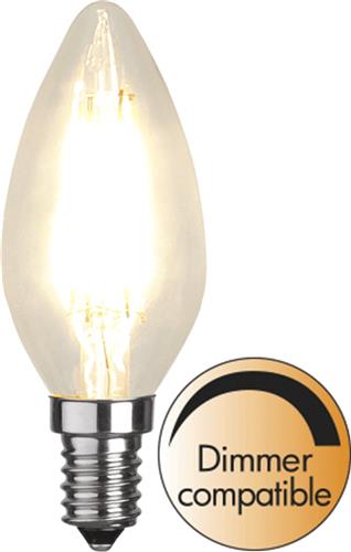Kaarslamp - E14 - 4.2W - Extra Warm Wit - 2700K - Dimbaar - Filament - Helder