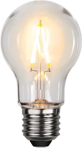 Prikkabel - Standaard bol - E27 - 1W - Super Warm Wit <2200K - Filament - Helder