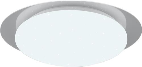 LED Plafondlamp - Badkamerlamp - Trion Frozen - 12W - RGBW - Dimbaar - Afstandsbediening - Sterlicht - Rond - Mat Wit - Kunststof