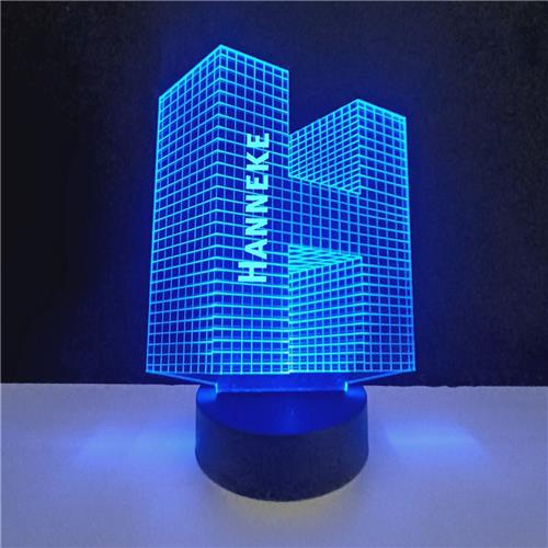 3D LED Lamp - Letter Met Naam - Hanneke