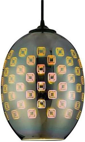 LED Hanglamp 3D - Spectra - Ovaal - Chroom Glas - E27