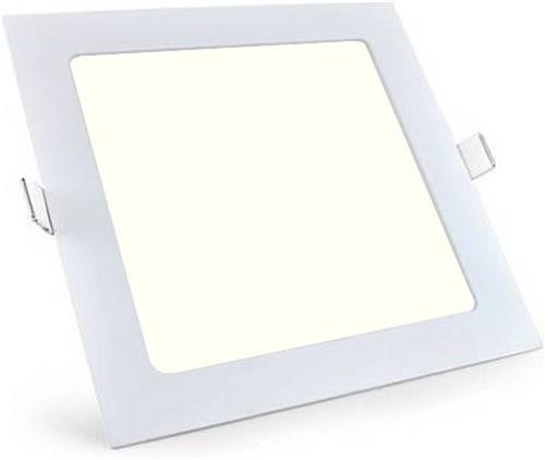 LED Downlight Slim Pro - Igia - Inbouw Vierkant 12W - Natuurlijk Wit 4000K - Mat Wit - 165mm