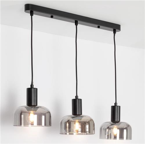 Moderne hanglamp zwart, 3-lichts - Pilka