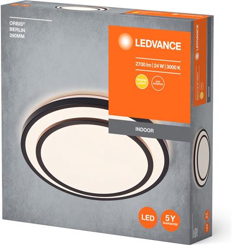 LEDVANCE ORBIS BERLIN plafondlamp, zwart, 24W, 2700lm
