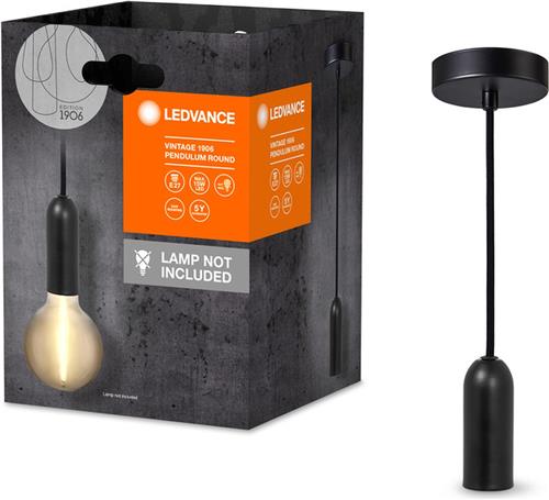 LEDVANCE Vintage 1906® hanglamp ROND E27, zwart