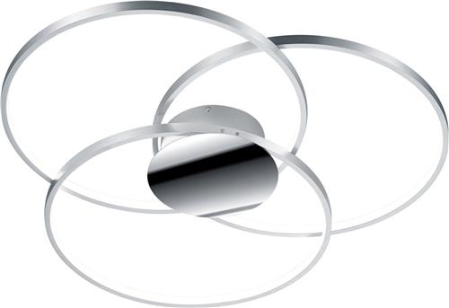LED Plafondlamp - Plafondverlichting - Torna Sidon - 40W - Warm Wit 3000K - Dimbaar - Rond - Mat Grijs - Aluminium