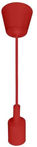 LED Hanglamp - Hangverlichting - Turno - Rond - Mat Rood Kunststof - E27