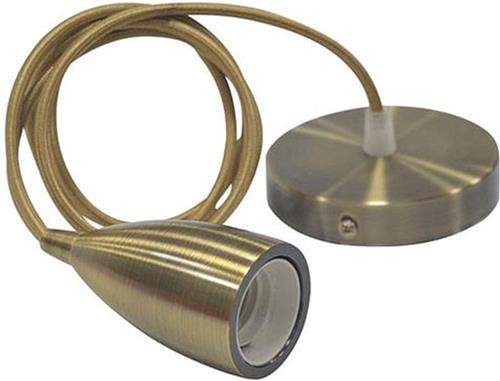 LED Hanglamp - Edysa - Industrieel - Rond - Mat Brons Aluminium - E27