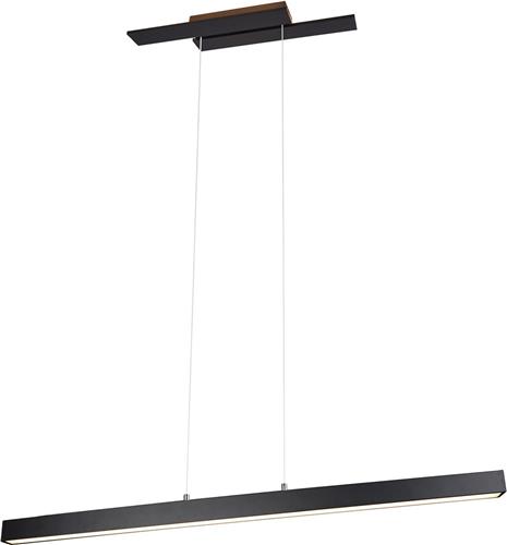 LED Hanglamp - Torna Balfy Up and Down - 44W - Warm Wit 3000K - Dimbaar - Rechthoek - Mat Zwart - Aluminium