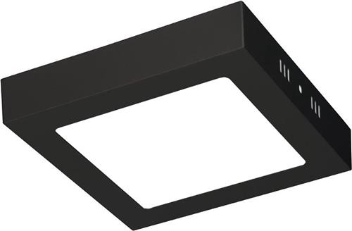 LED Downlight - 12W - Helder/Koud Wit 6400K - Mat Zwart - Opbouw - Vierkant - Aluminium - 170mm