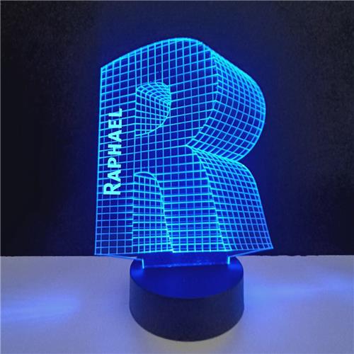 3D LED Lamp - Letter Met Naam - Raphael