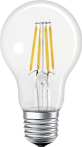 LEDVANCE VolksLicht, Slimme LED-lamp met Bluetooth Mesh-technologie, ook te bedienen met Alexa en Google Assistant, vervangt conventionele 6-W-lampen, warm wit (27--K), slim dimbaar, 2-pack